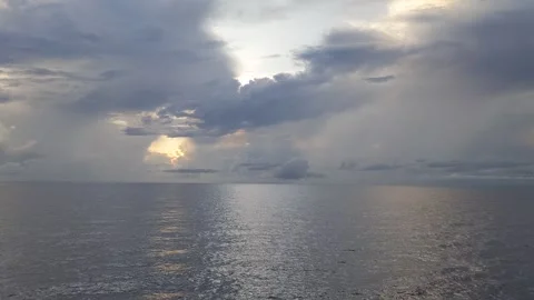 Various forms of clouds above the eastern Indonesian ocean Stock Footage 292444619