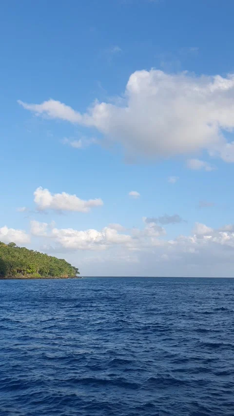 Various forms of clouds above the sea in Indonesia Stock Footage 336519379