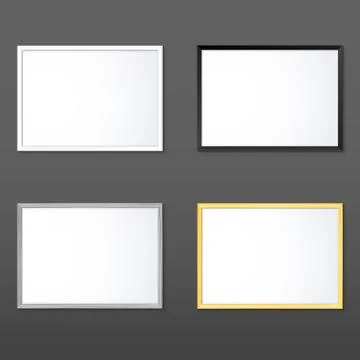 Various frame mockup template set. Stock Illustration