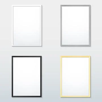 Various frame mockup template set. Stock Illustration