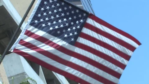 Various frames of Texas and USA flags blowing in the wind Video stock 234277897