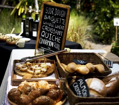 Various Fresh Baked Bakery Bread Products Stock Photos