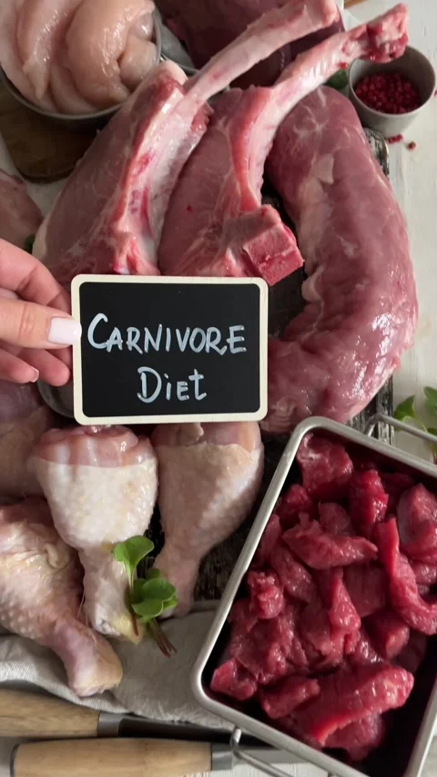 Various fresh raw meat. Top view Stock Footage 338053551