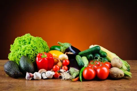 Various fresh vegetables Stock Photos