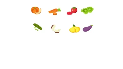 Various fresh vegetables with white background Stock Footage 172131683