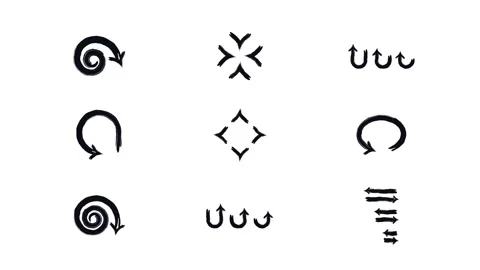 Various functional animated bold thick stroke arrows set Stock Footage 334659642