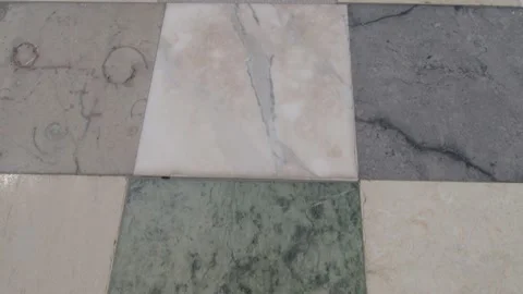 Various geological samples aligned on  plate Stock Footage 182854824