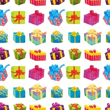 Various gift boxes 库存插图