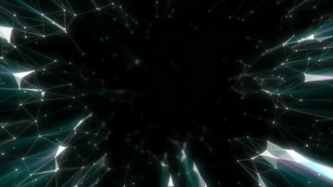 Various glass shards move and slowly rotate on a black background. A moving Stock Footage 112795531