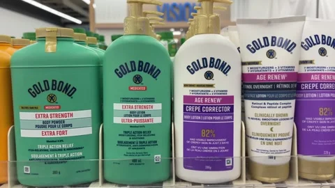 Various Gold Bond products Stock-Footage 310325518