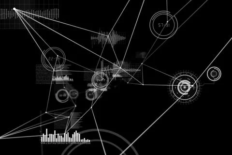 Various graphs and connectivity points 스톡 일러스트