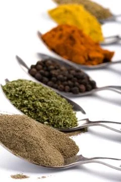 Various ground spices Foto stock