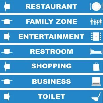 Various guideposts symbols Stock Illustration
