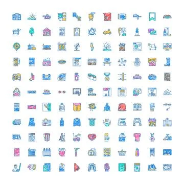 Various hand drawn doodle icons and symbols Stock Illustration