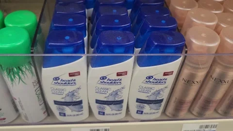 Various Head and Shoulders Containers Stock Footage 208430680