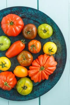 Various heirloom tomatoes Stock Photos