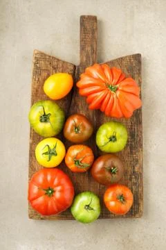Various heirloom tomatoes Stock Photos