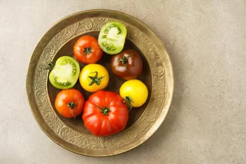 Various heirloom tomatoes Stock Photos