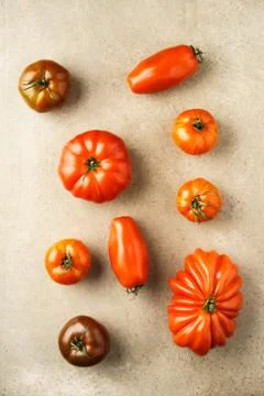 Various heirloom tomatoes Stock Photos