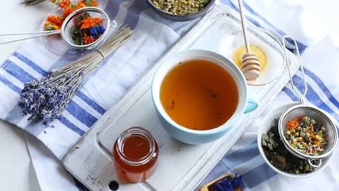 Various herbal tea Stock Footage 99771623