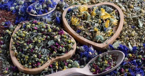 Various herbal tea Stock Footage 120966976