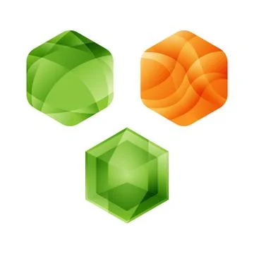 Various Hexagon vector イラスト素材