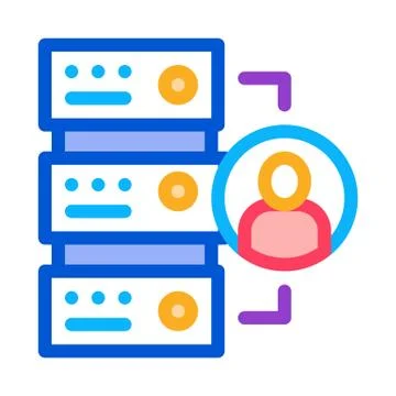 Various human functions icon vector outline illustration Illustrazione stock