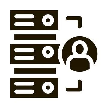 Various human functions icon Vector Glyph Illustration Illustrazione stock