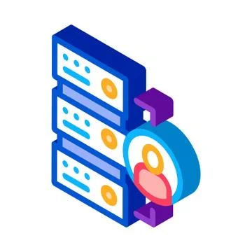 Various human functions isometric icon vector illustration Illustrazione stock