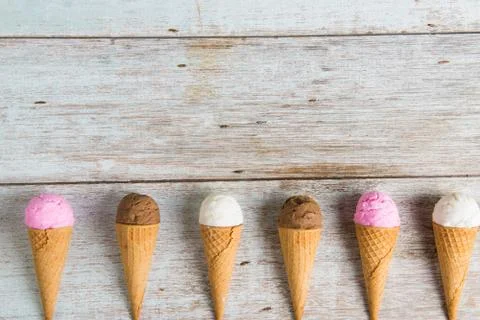 Various ice creams Stock Photos
