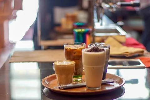 Various iced coffee Stock Photos