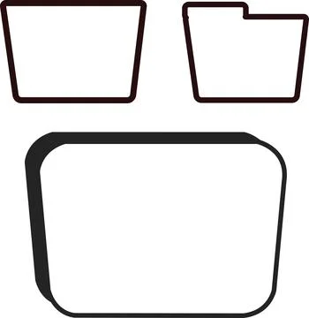 Various icon set such as folder icon and more. Eps 10 icon set. Illustrazione stock