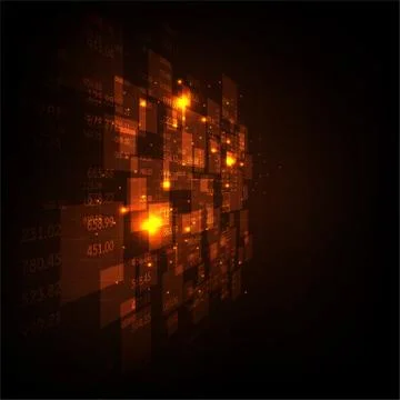 Various information on the digital world. Ilustração Stock