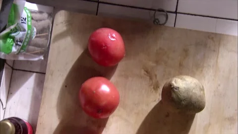 Various ingredients prepared in the kitchen Stock Footage 252483792