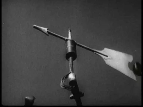 Various instruments are used by observers at a weather station to trackƒ Video stock 75267578