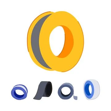 Various insulation and sealing tapes for plumbing and electrical work Stock Illustration