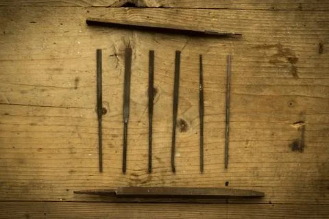 Various iron rasps Stock Photos