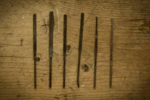 Various iron rasps Stock Photos