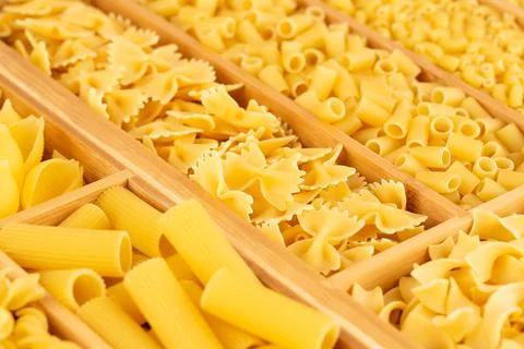 Various kind of pasta Stock Photos