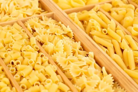 Various kind of pasta Stock Photos