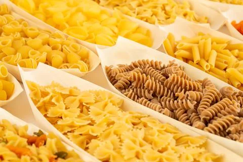 Various kind of pasta Stock Photos