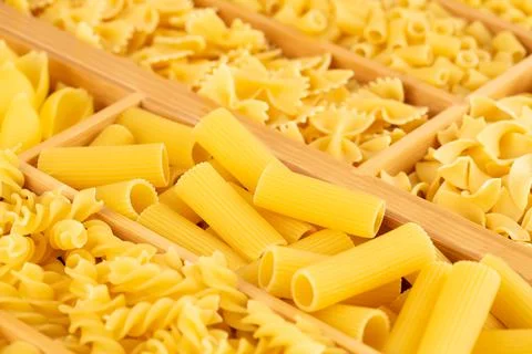 Various kind of pasta Stock Photos
