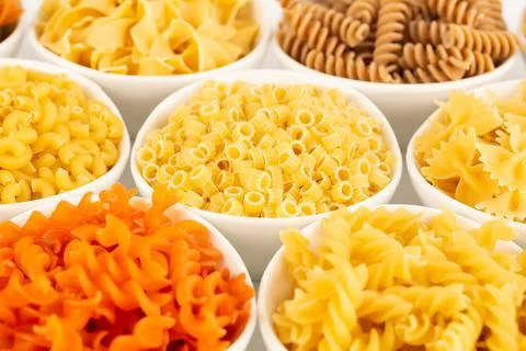 Various kind of pasta Stock Photos