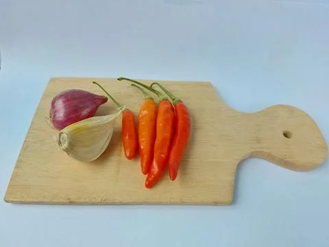 Various kinds of basic spices for Indonesian or Asian Stock Photos