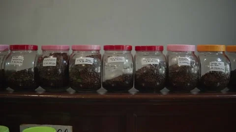 Various kinds of coffee beans from all over Indonesia (Gayo, Aceh, Papua) Stock Footage 224039110