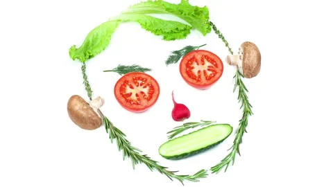 Various kinds of fresh vegetables on white background Stock Footage 138903232