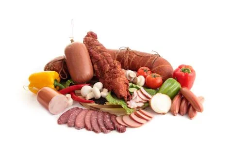 Various kinds of meat Stock Photos
