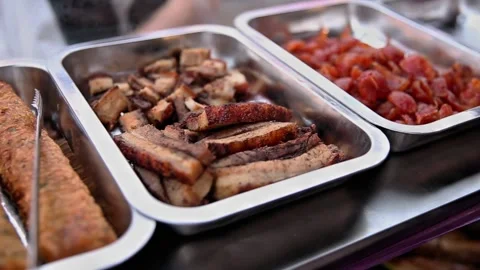 Various kinds of pork for mixed rice Video stock 272298837