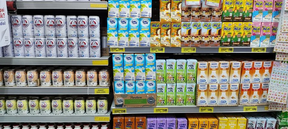 Various kinds of processed drinks Stock Photos