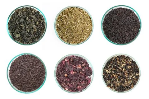 Various kinds of tea Stock Photos